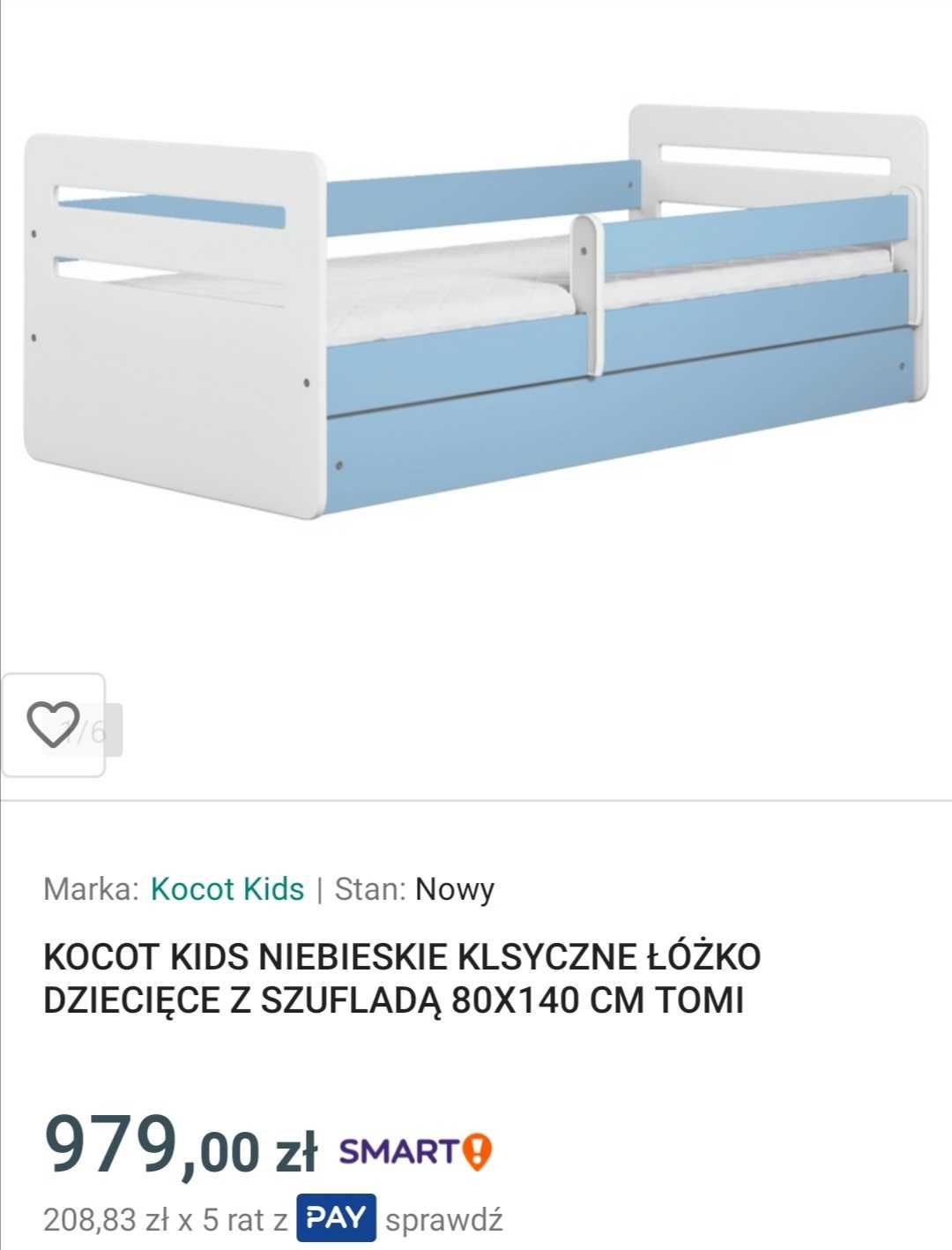 Łóżko dziecięce z szufladą