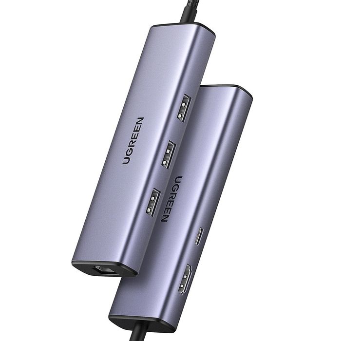wielofunkcyjny hub USB-C Ugreen CM512. 6w1  adapter