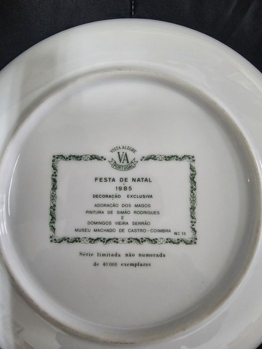 Pratos colecção de natal visita alegre