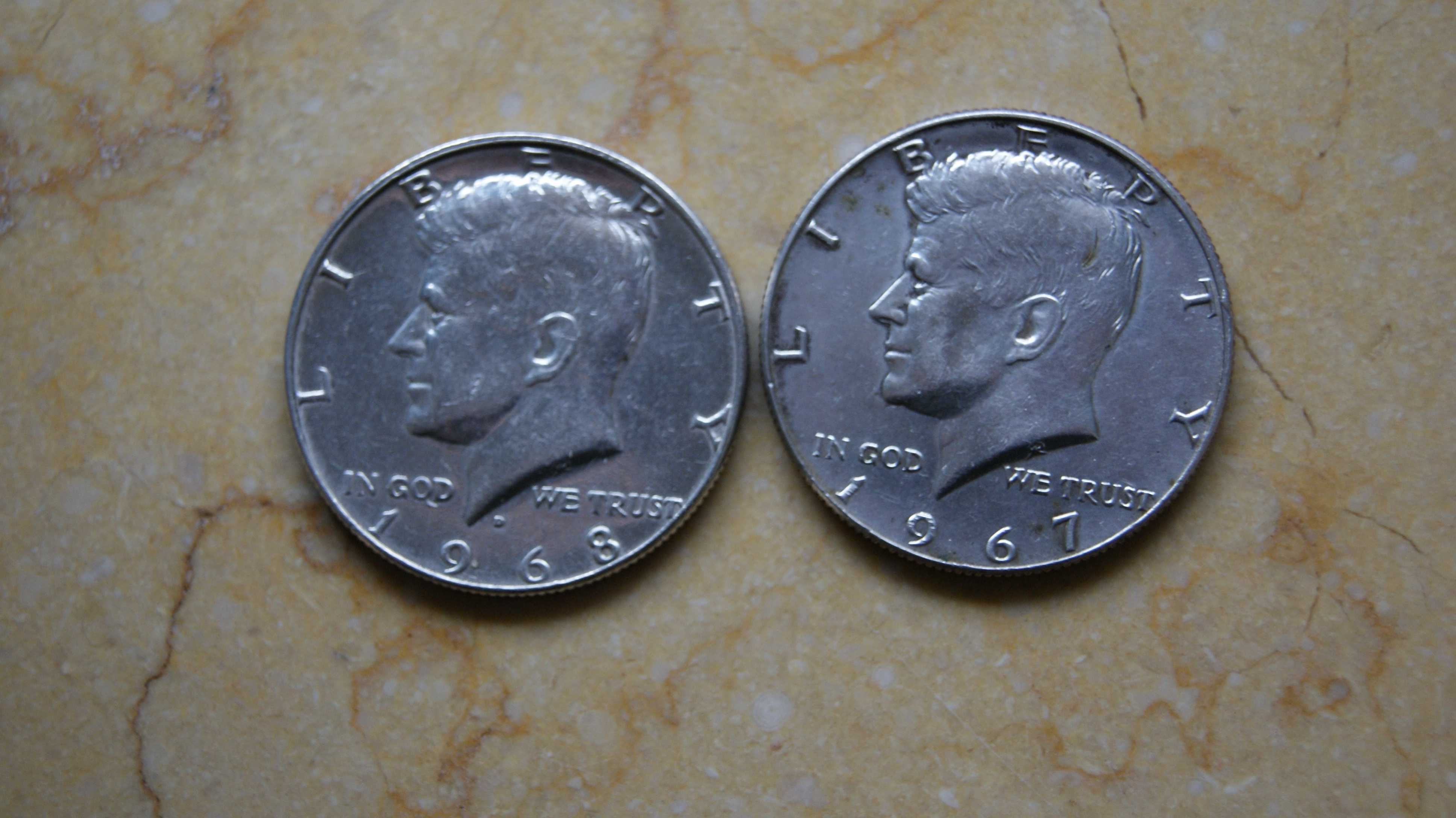 2x 1/2 dolara Kennedy 1967,68 Ag.400