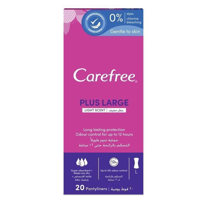 Carefree Plus Large Wkładki Higieniczne Delikatny Zapach 20Szt (P1)