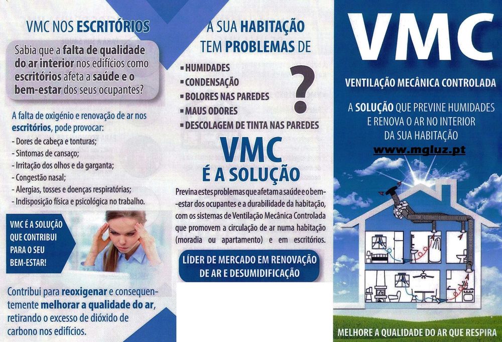 VMC sistemas de ventilação mecânica controlada