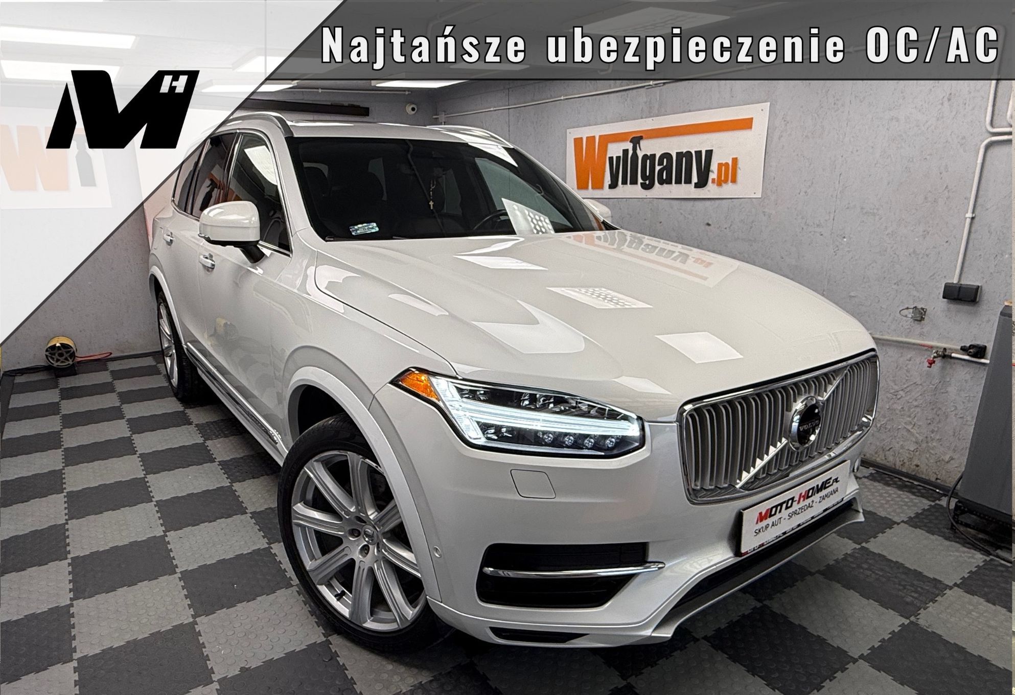 Volvo XC 90 Inscription ACC, T8, kamery 360, biała perła GWARANCJA