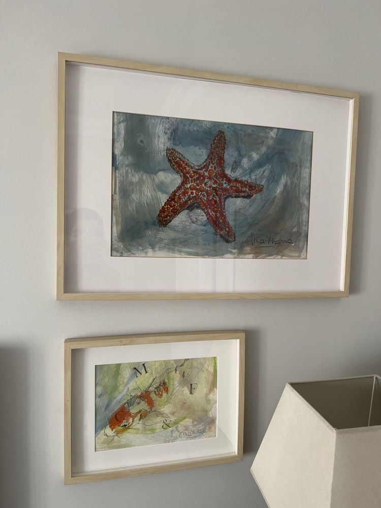 Quadro com estrela do mar