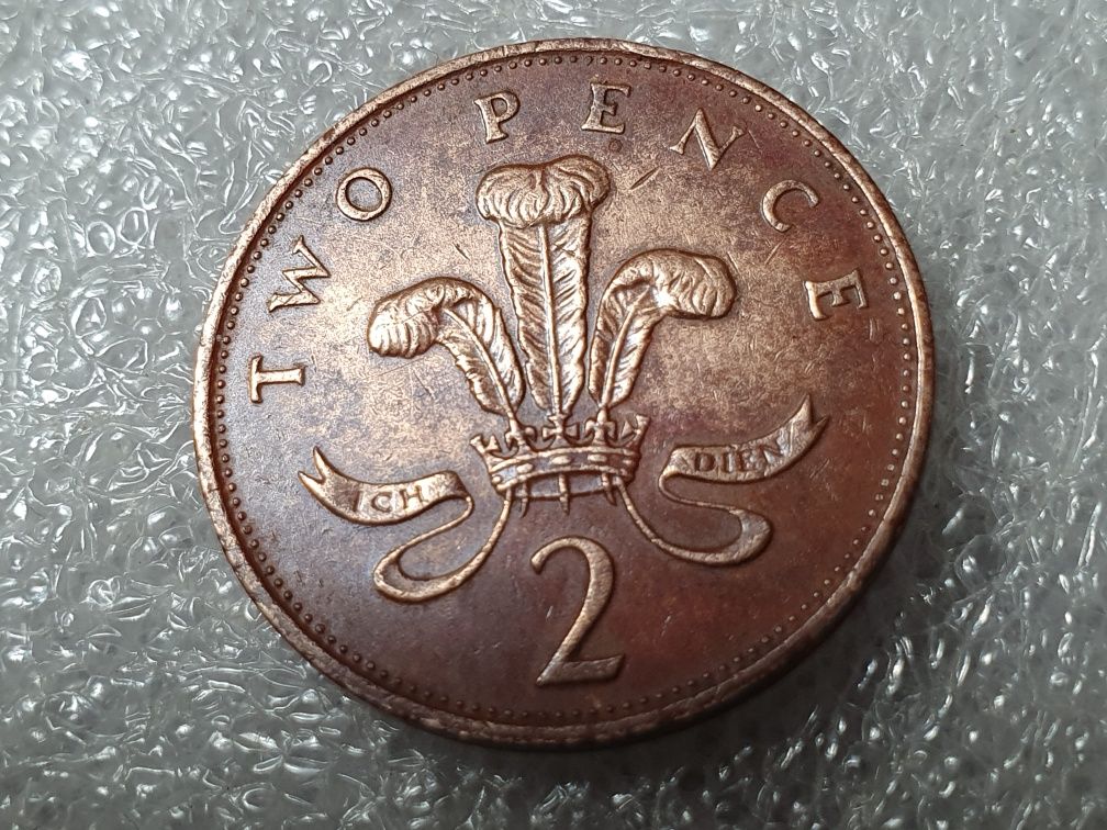 Монета 2 пенса 1988 год