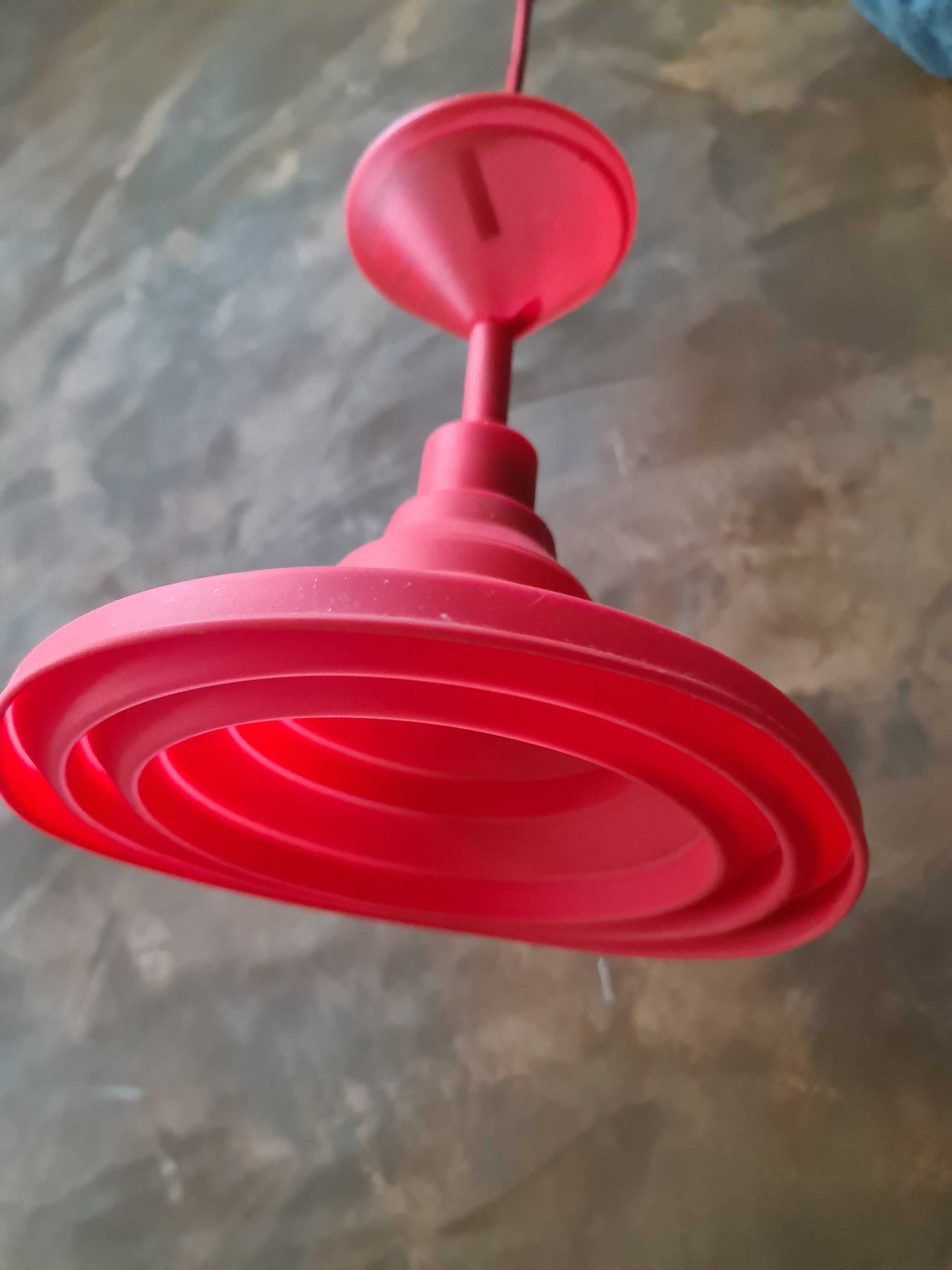Lampy wiszące , żyrandole - czerwone 2 sztuki.