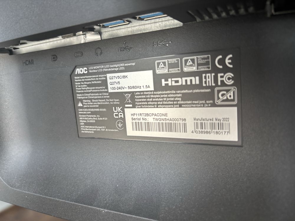 2x Monitor aoc Q27V5C/BK cena za sztuke.