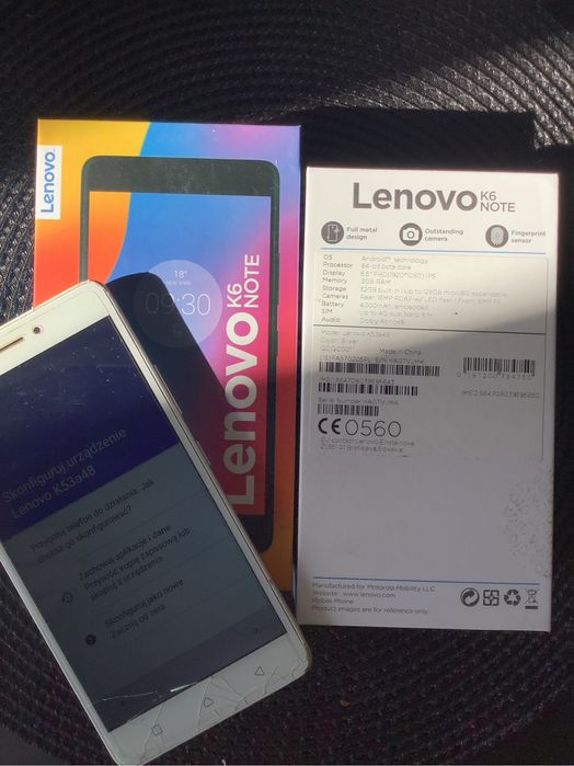 Lenovo k6 note sprawny