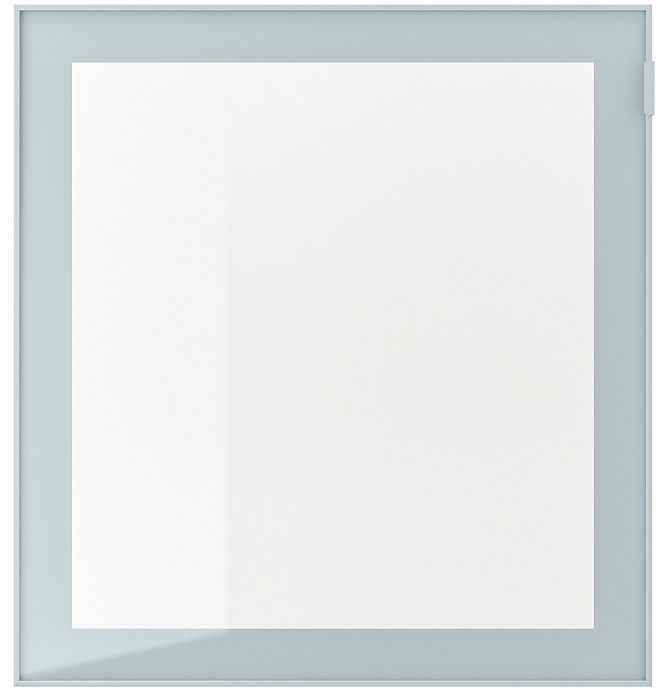 Drzwi Glassvik jasny szaroniebieski/szkło bezbarwne 60x64 cm