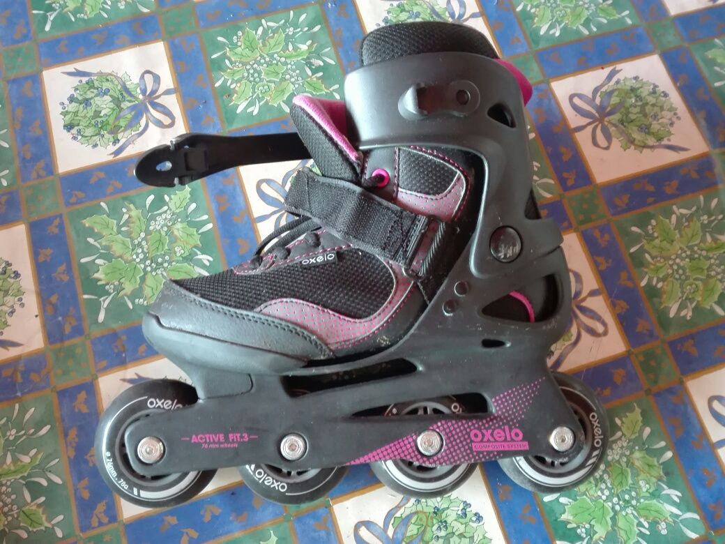 Patins em linha 37 com proteções