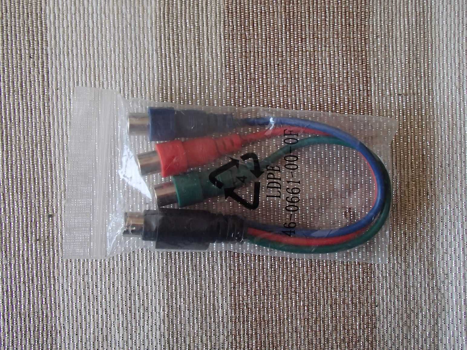 Adapter Przejściówka 7 Pin S-VIDEO SVIDEO NA 3- RCA