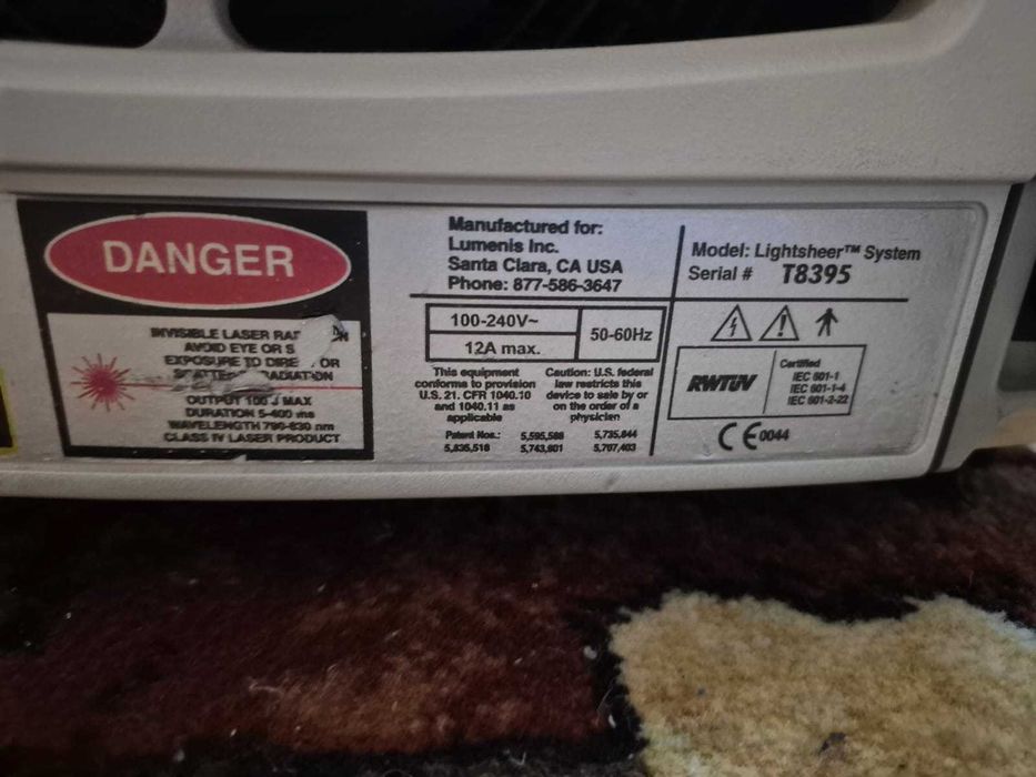 Lumenis LightSheer ET Laser diodowy do depilacji kosmetyczny KONTENER