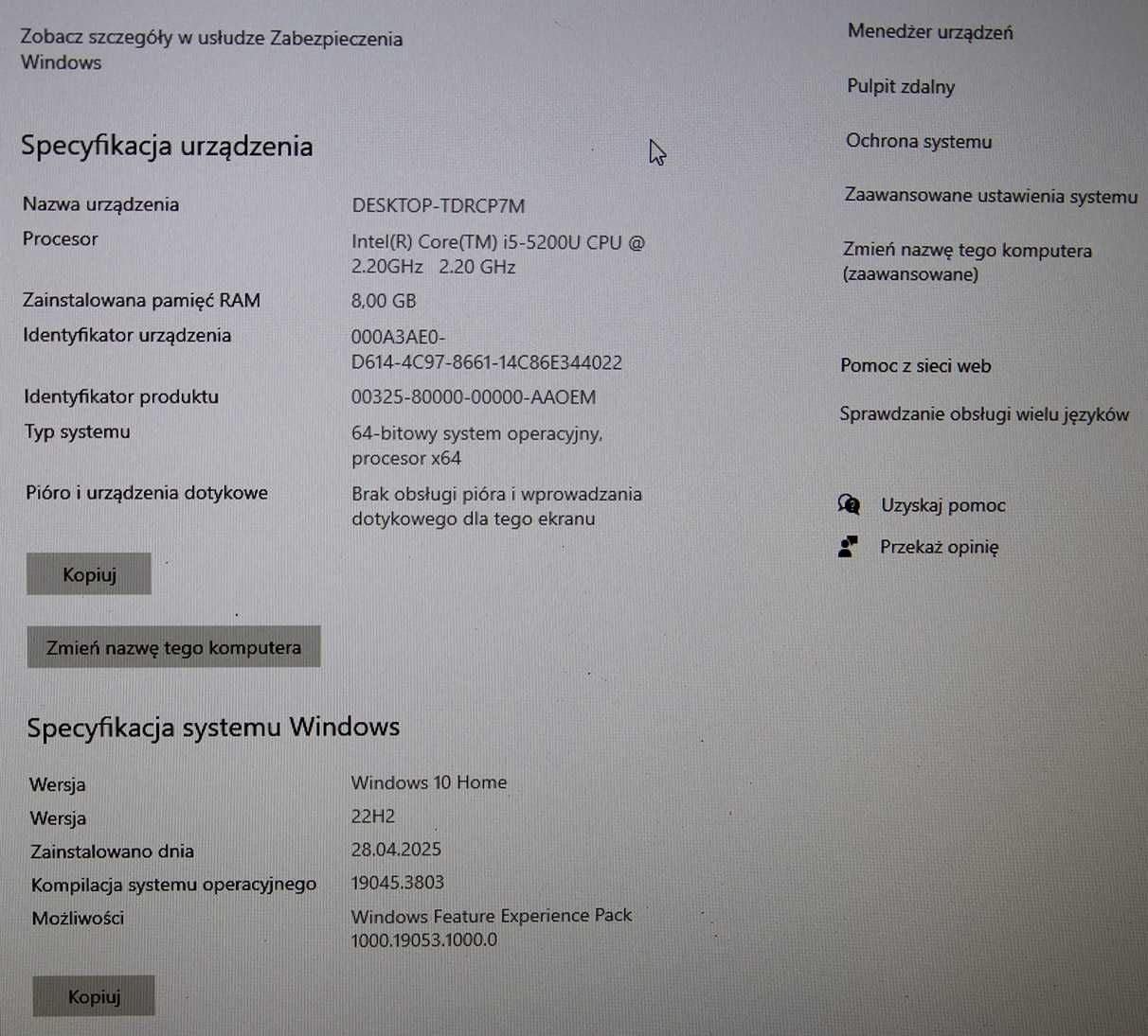 Laptop Lenovo Z70-80, 17,3 " Intel Core i5, 8 GB, 480 GB SSD