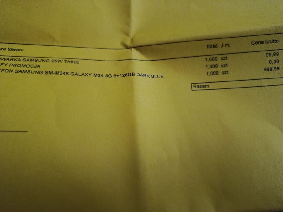 Witam sprzedam telefon komórkowy Samsung Galaxy M34 5G