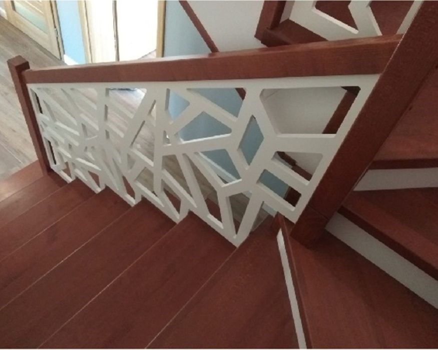 Solidna balustrada ażurowa panele 3D nowoczesny styl montaż na wymiar