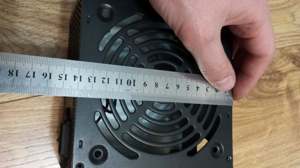 Корпус, коробка блоку живлення 140×150×85 з кнопкою і розємом живлення