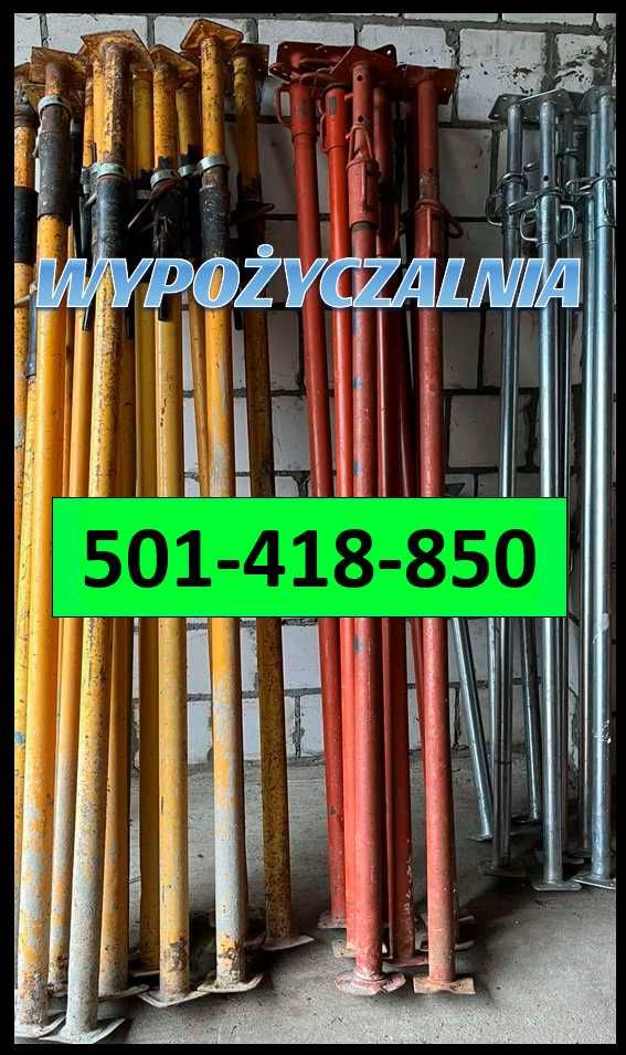 Stemple budowlane metalowe - Wypożyczalnia - Dostępne 800 stempli