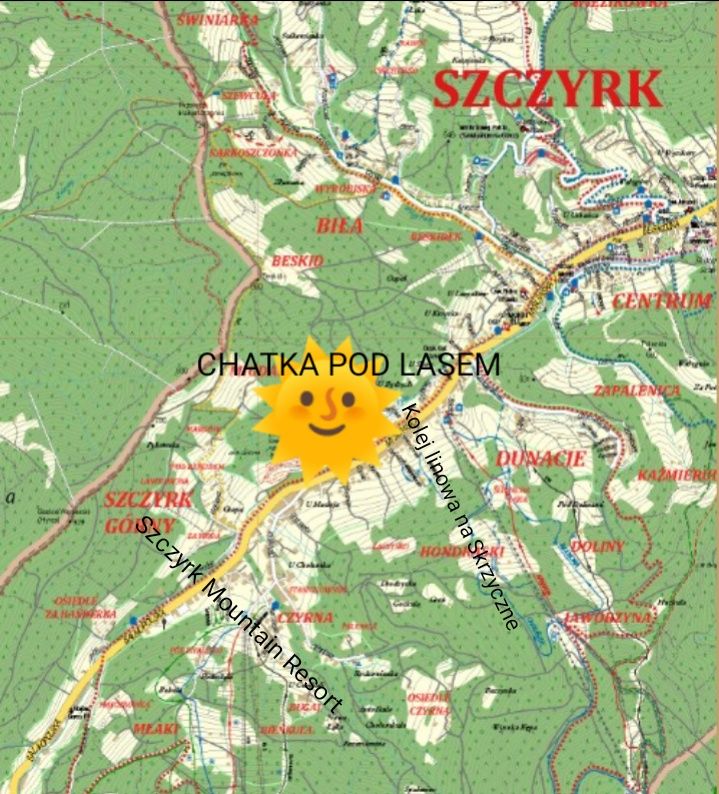 Chatka pod lasem Szczyrk  Góralski domek z bali