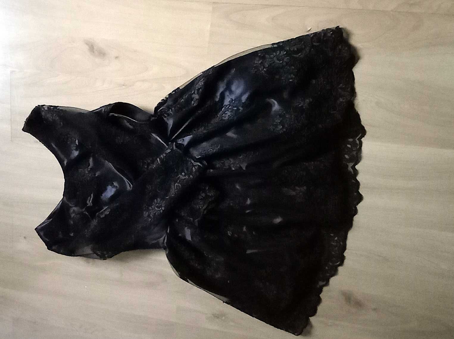 sukienka czarna koronka L