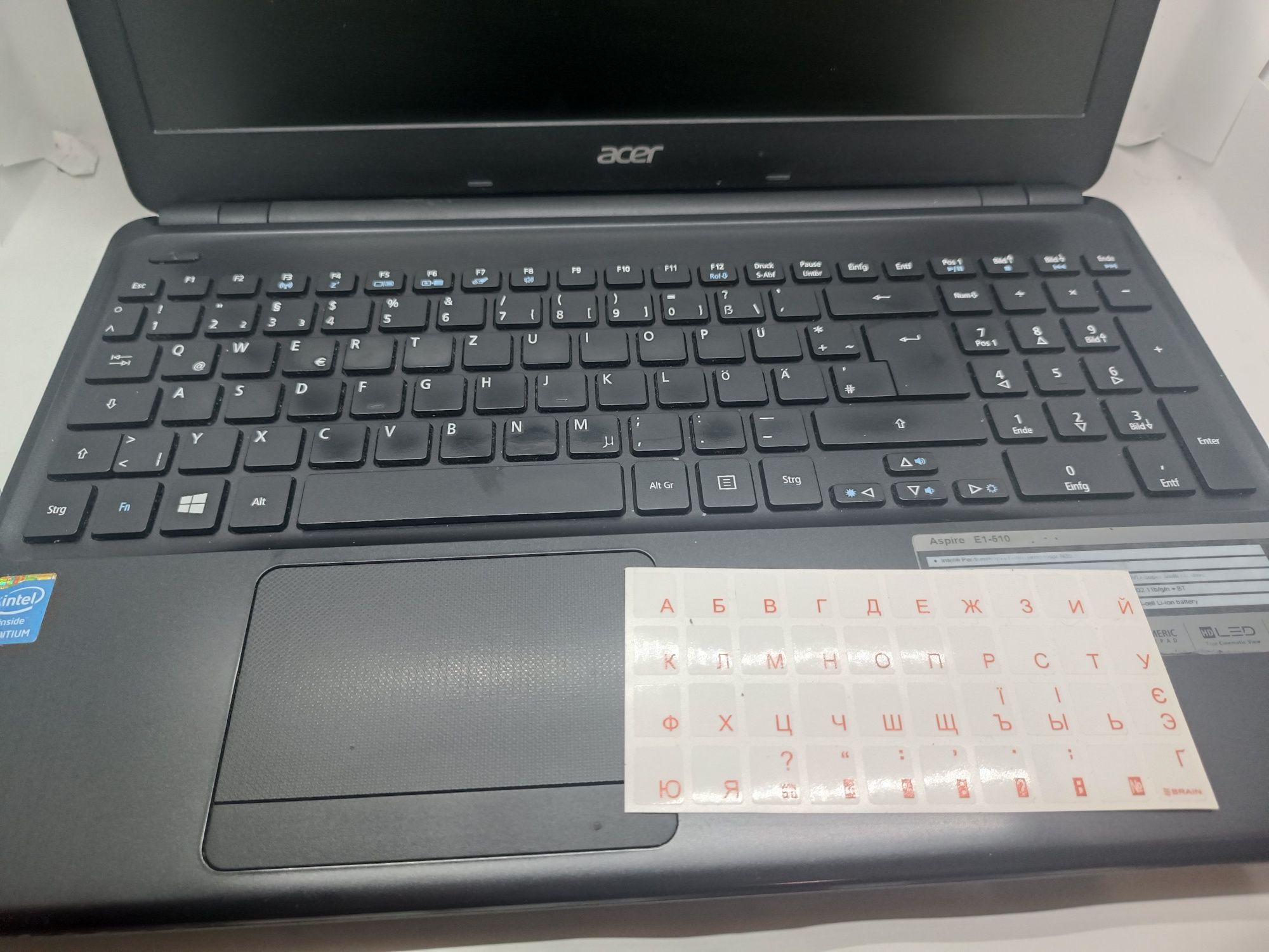 Ноутбук ACER Aspire E1-510 intel N3520 4 ядра, RAM 8gb, SSD 128gb