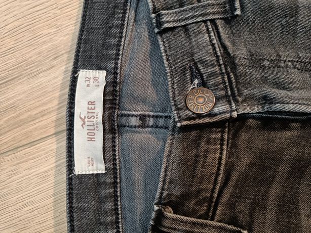 Hollister jeansy spodnie czarne 32/30 slim