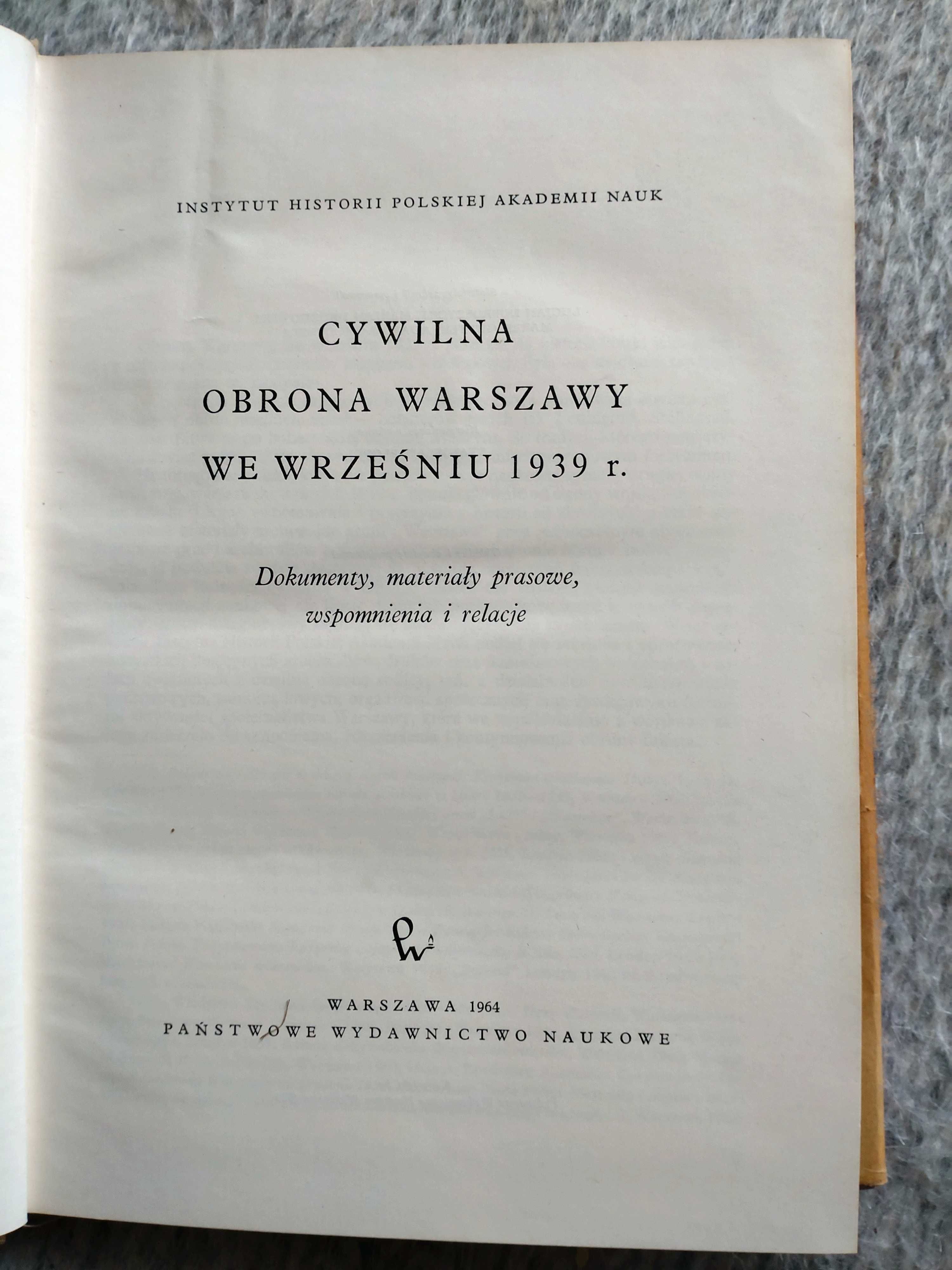Historia, II wojna świat - Cywilna obrona Warszawy we wrześniu 1939r .