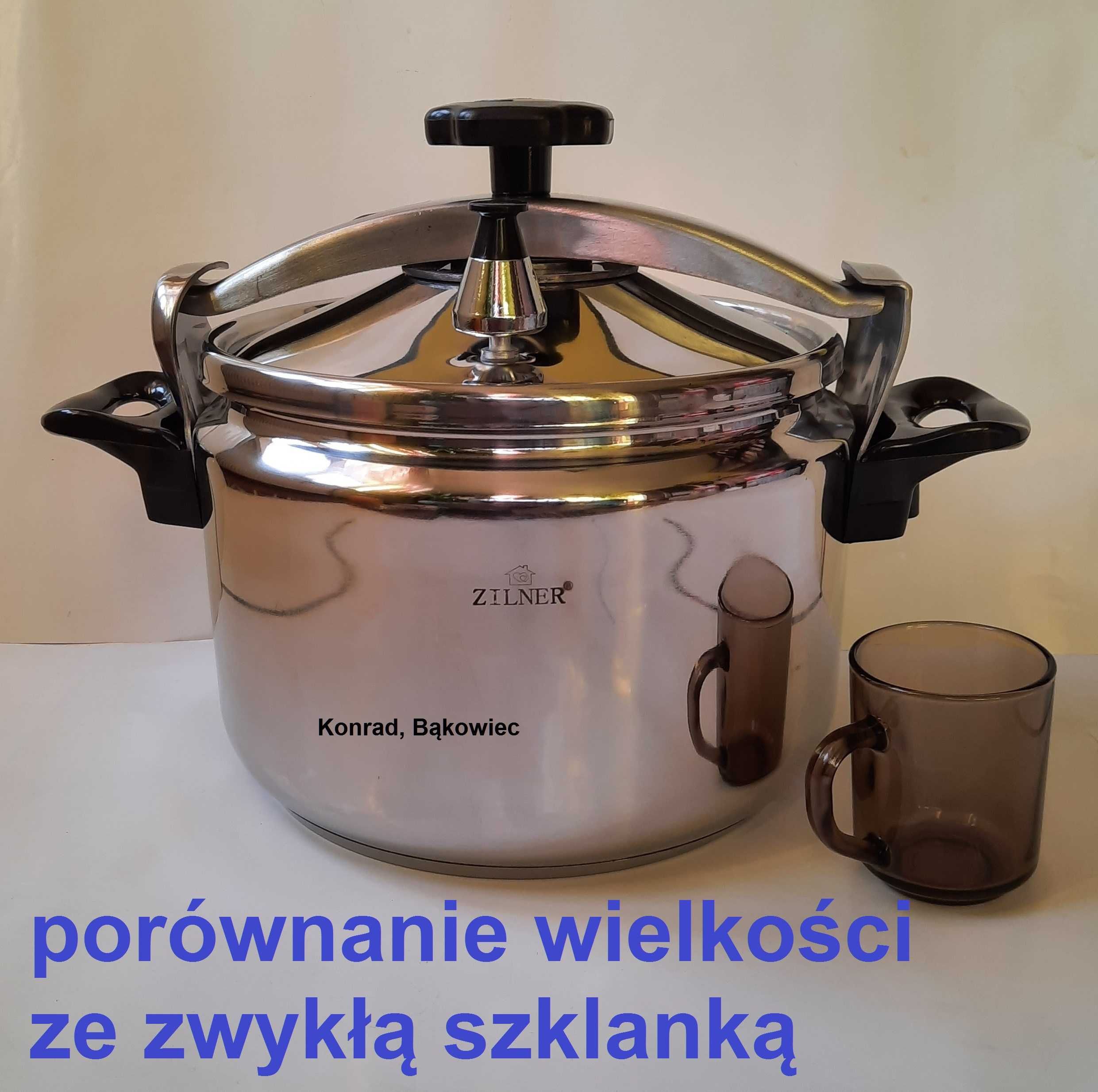 Duży ZAKRĘCANY Szybkowar 9L na kuchenkę Gazową,INDUKCYJNĄ...10 litrowy