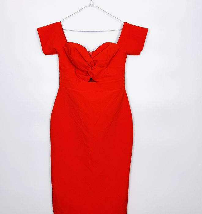 Czerwona sukienka hiszpanka midi M 38 River Island