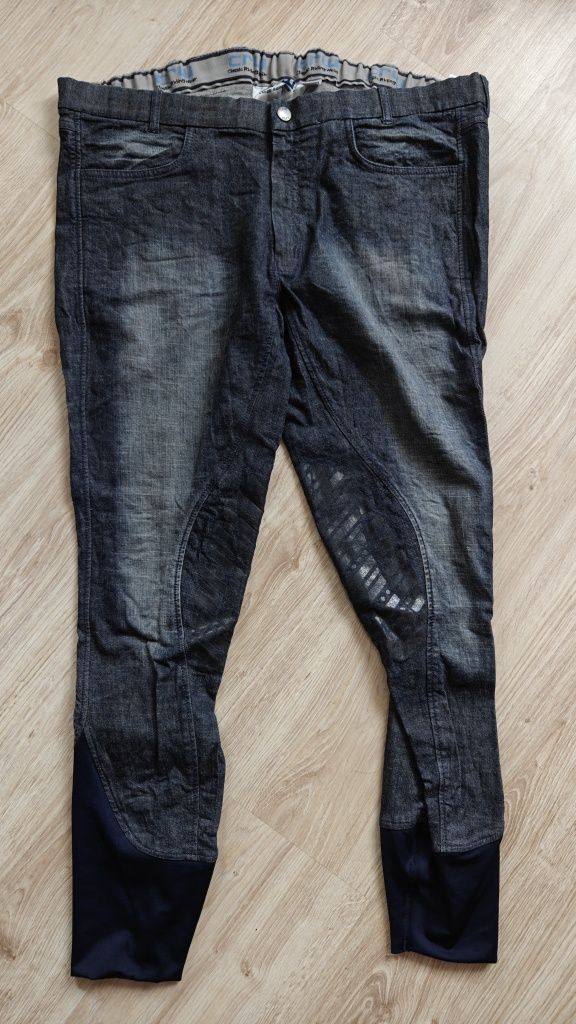 Bryczesy męskie CRW jeans kolanowy silikon 56