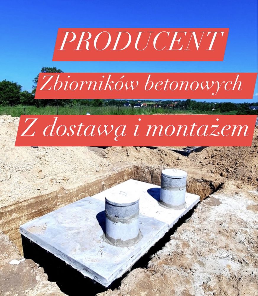 Szambo betonowe 6m3 zbiornik szczelny szamba Bieruń Kobiór