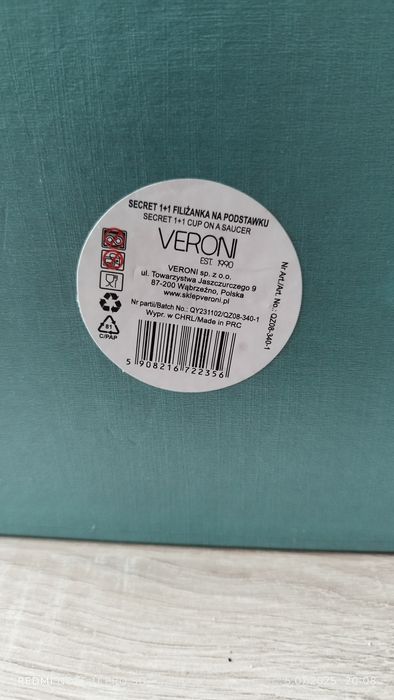 Filiżanka na podstawku Veroni SECRET