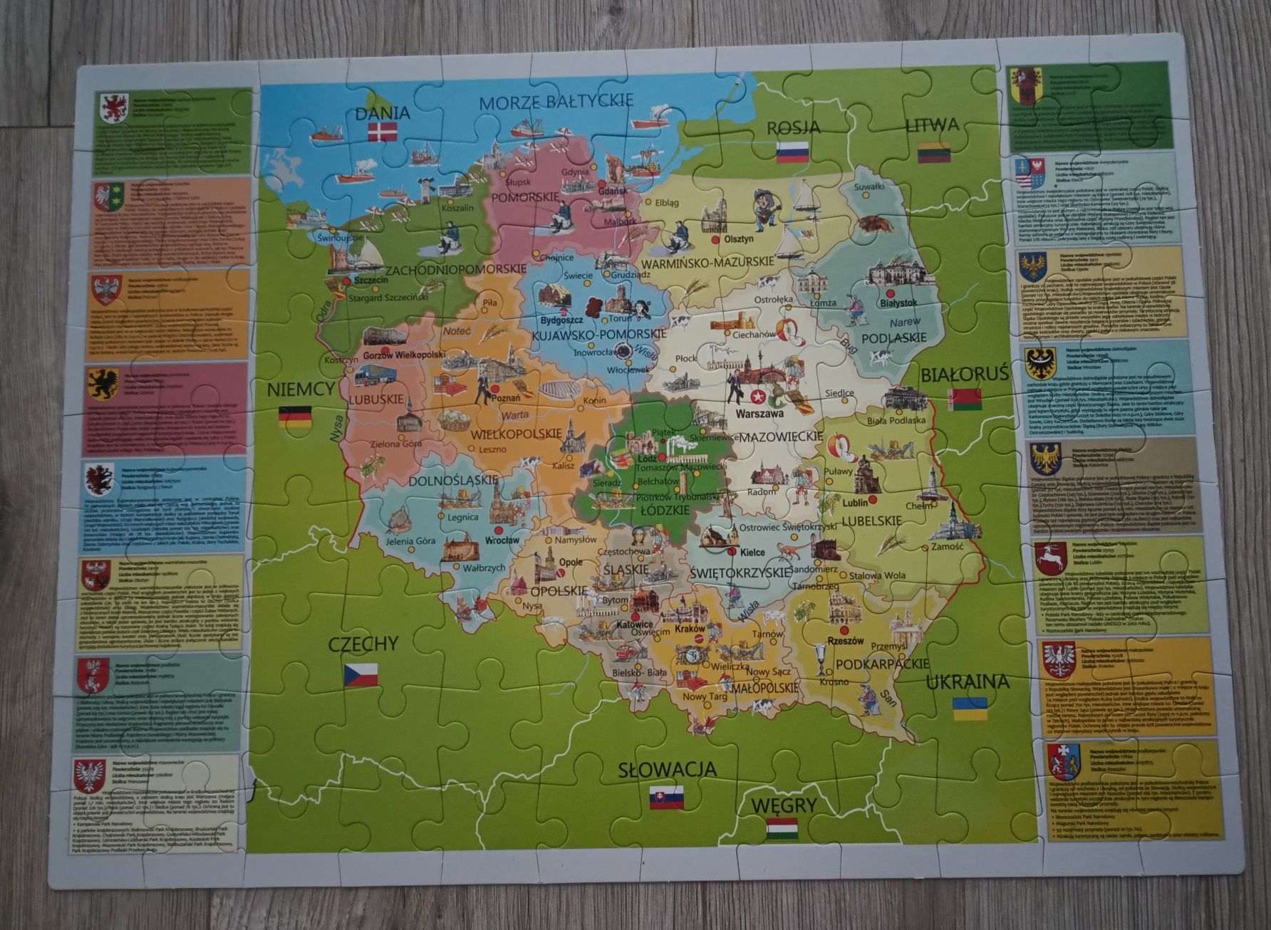 Moja piękna Polska puzzle dwustronne 108 elementów