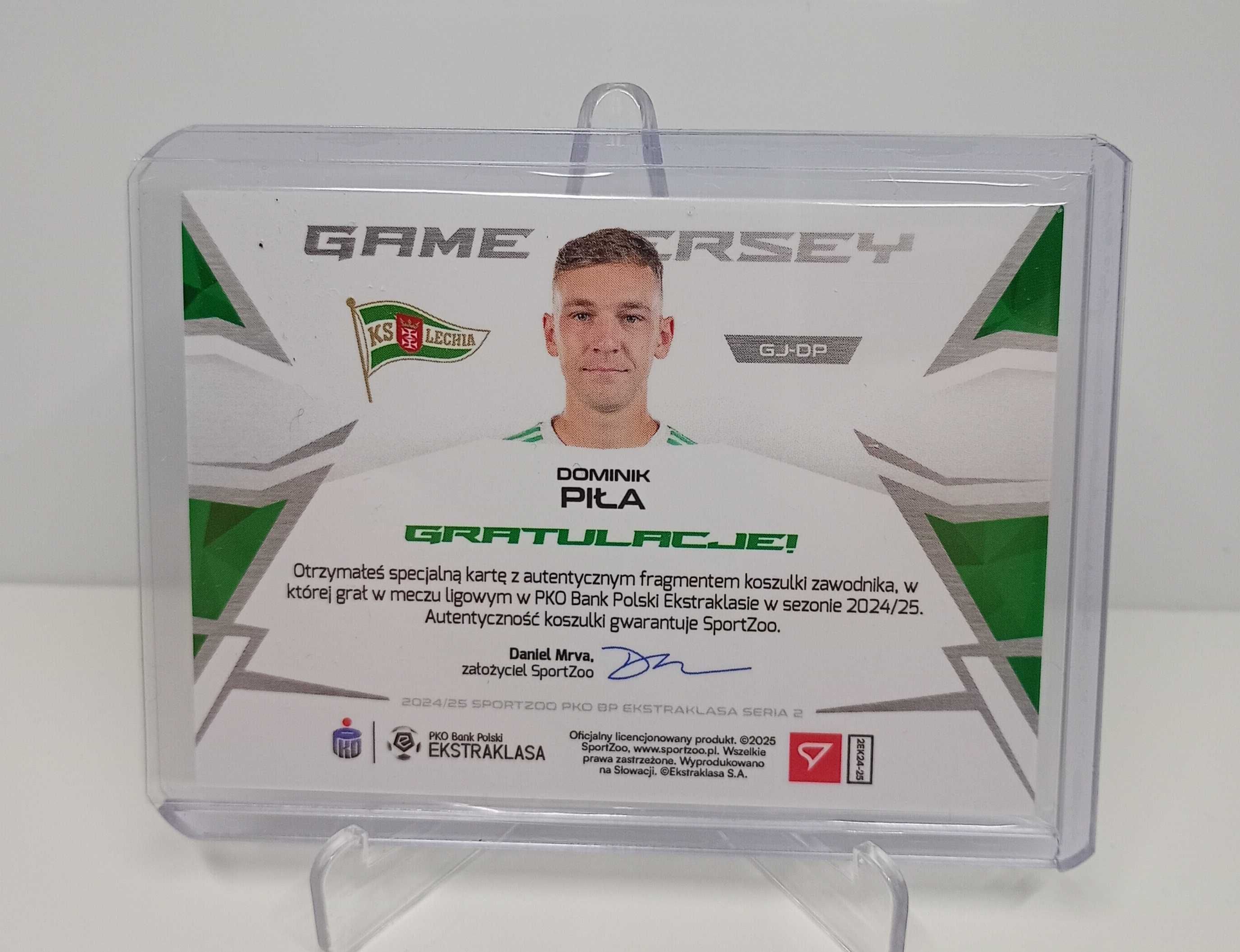 Karta Game Jersey z koszulką Dominik Piła Lechia Gdańsk Ekstraklasa 24