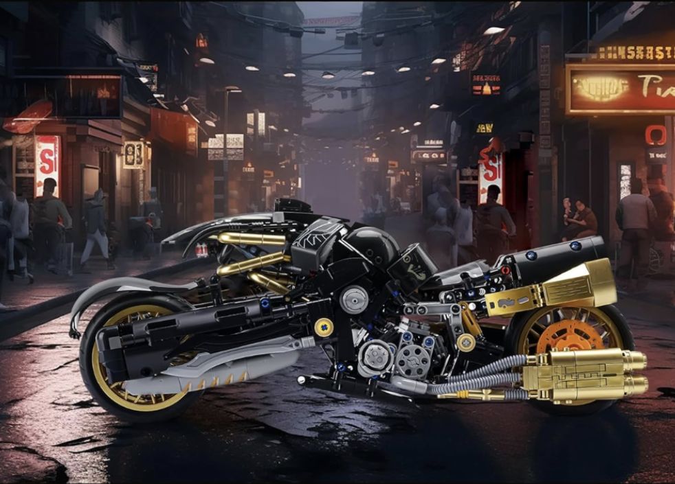 Zestaw budowy motocykla technicznego-zestaw modelu Bat Cycle z filmu