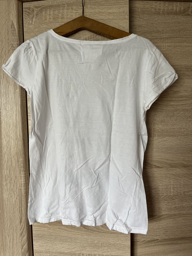 Biały t-shirt damski Sinsay r.L