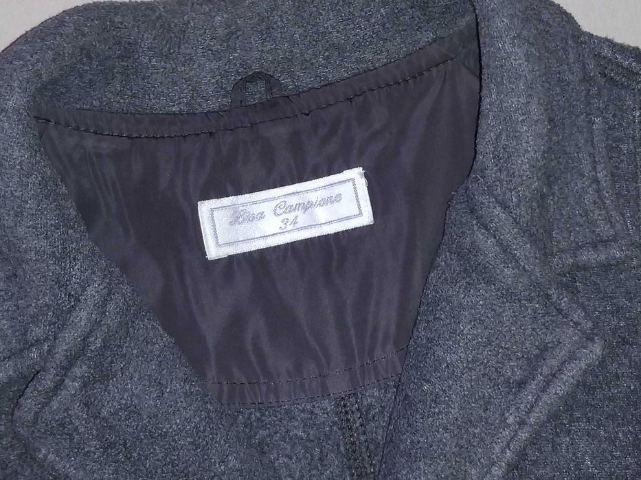 Markowy ciepły żakiet Lisa Campione 34 szary