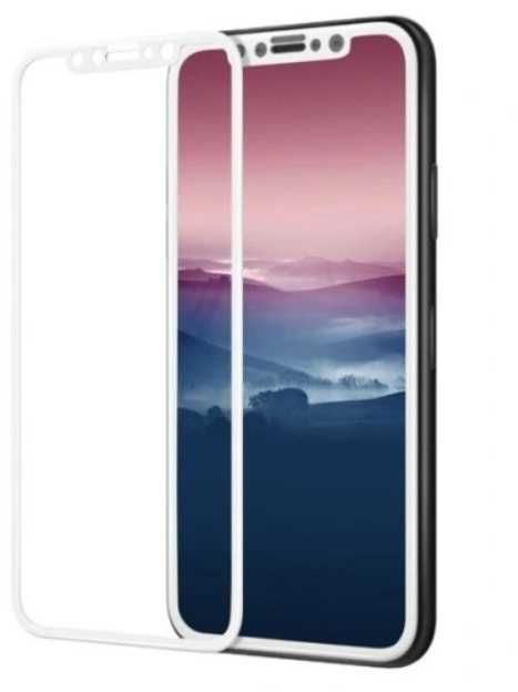 Szkło hartowane 5D iPhone XS Max - białe Full