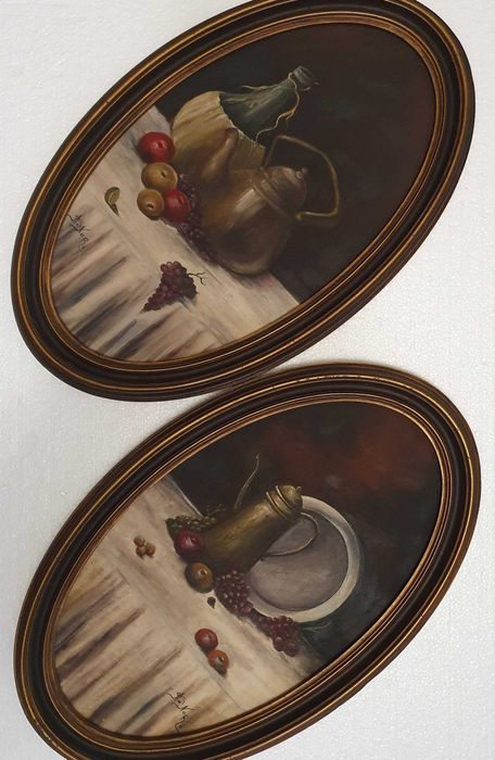 A. Nor. - Duas Pinturas originais a óleo, anos 70