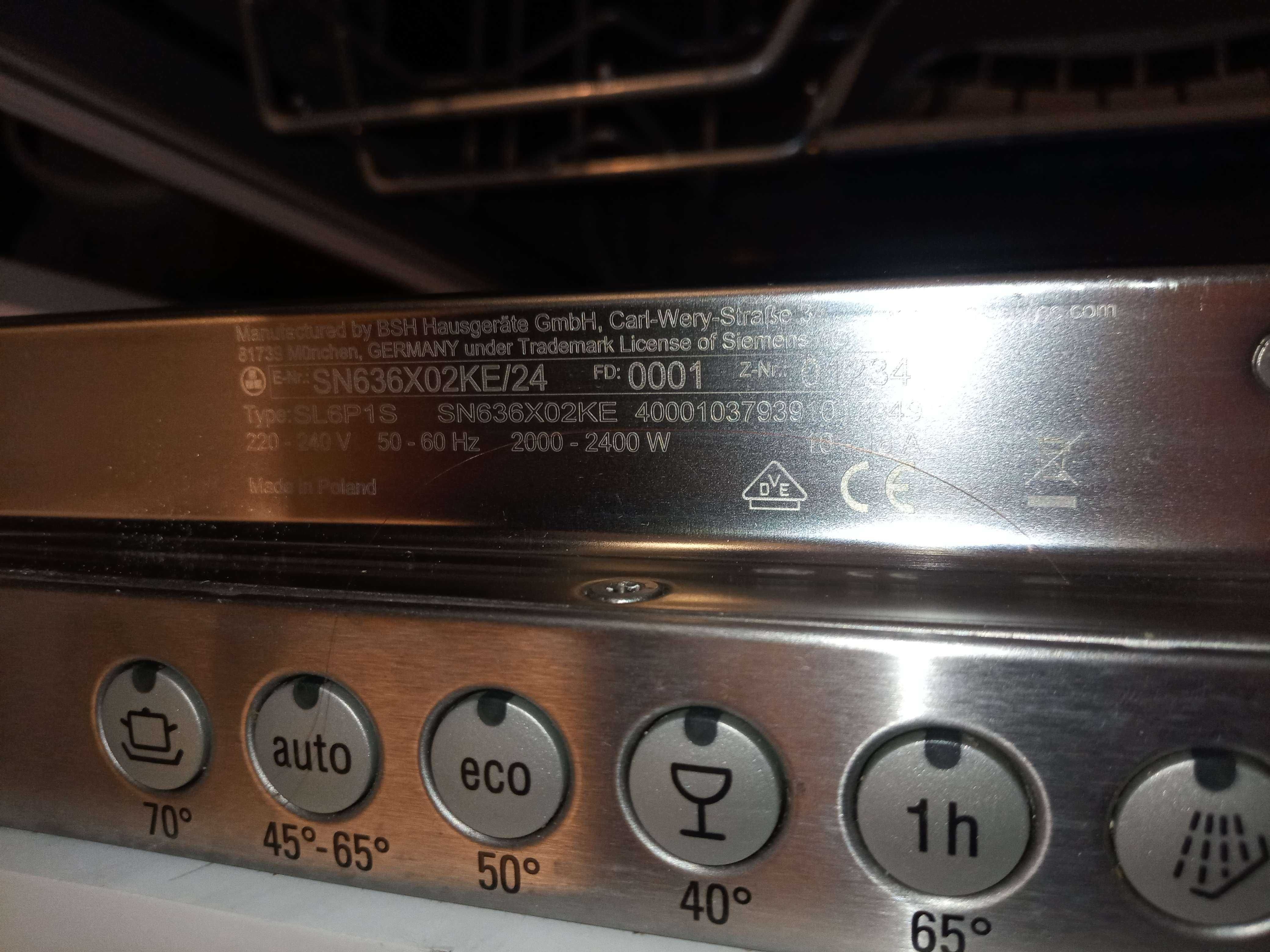 Wąż z zaworem Zmywarka Bosch/Siemens  SN636x02KE  na części