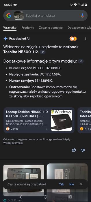 Dwa laptopy Toshiba