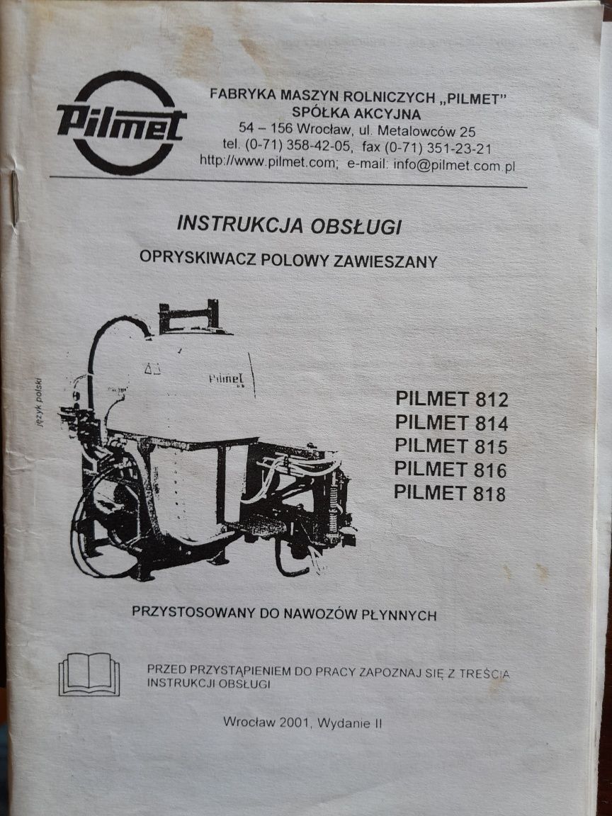 Opryskiwacz Pilmet 815.