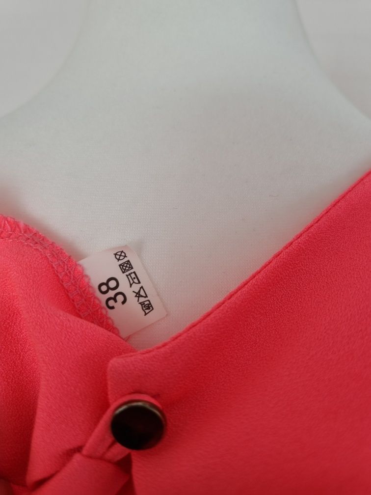 Bluzka elegancka zwiewna oversize neon letnia fashion 36/38 koszula