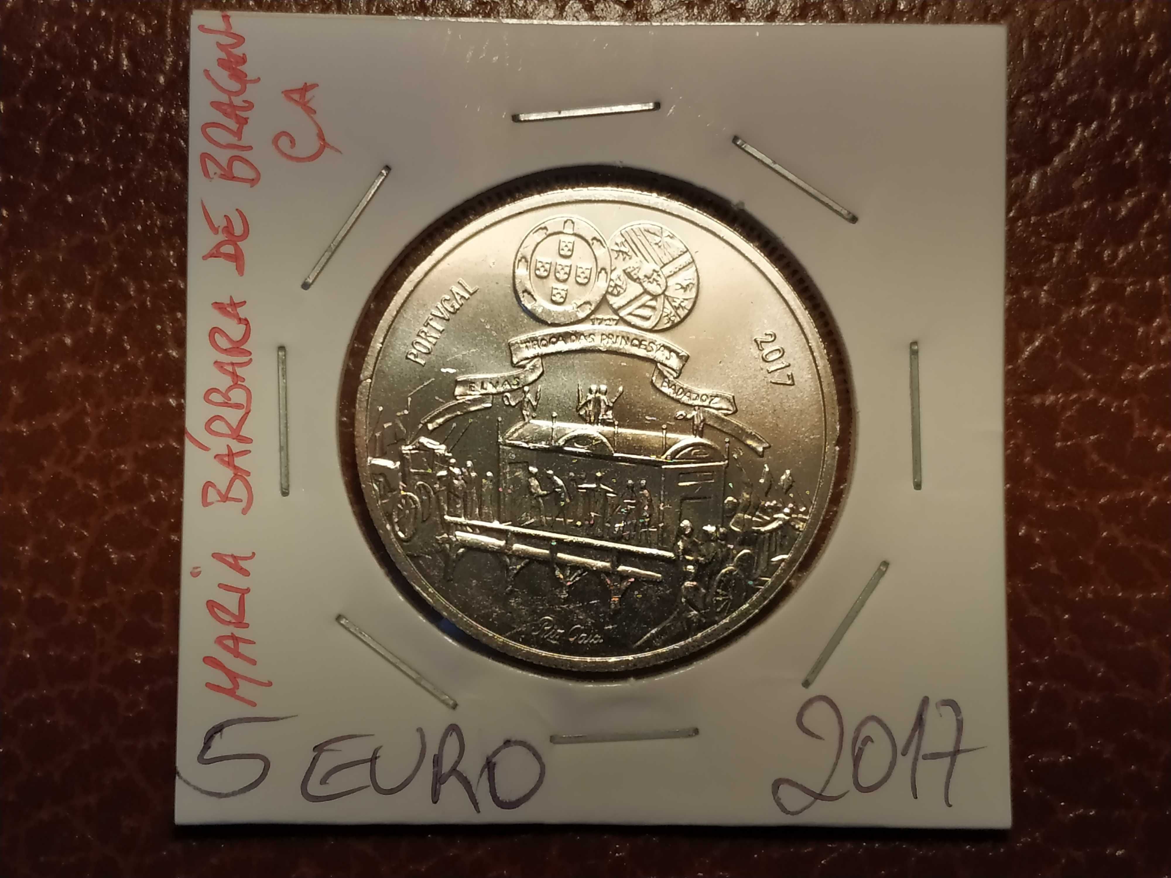 Portugal moeda de 5 euro de 2017 Maria Bárbara Bragança (cada)