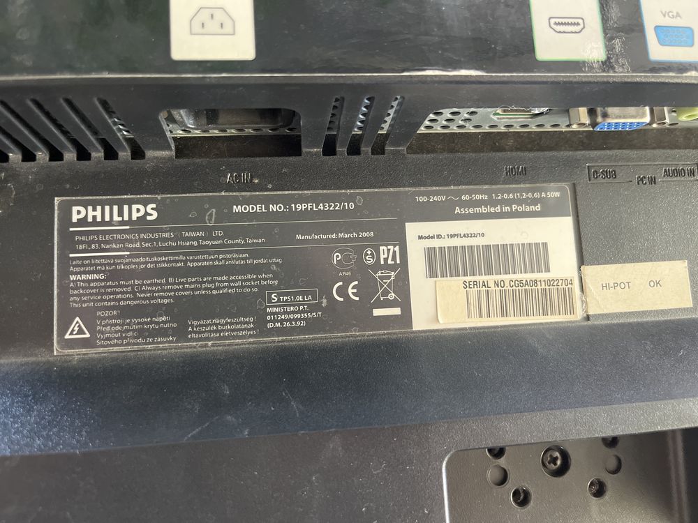 Telewizor Monitor Philips 19PFL4322/10