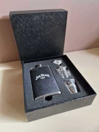 Zestaw Prezentowy Jim Beam – Piersiówka + Kieliszki + Lejek