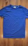 T-shirt Lindbergh r. XL bawełniany niebieski w paski kr rękaw