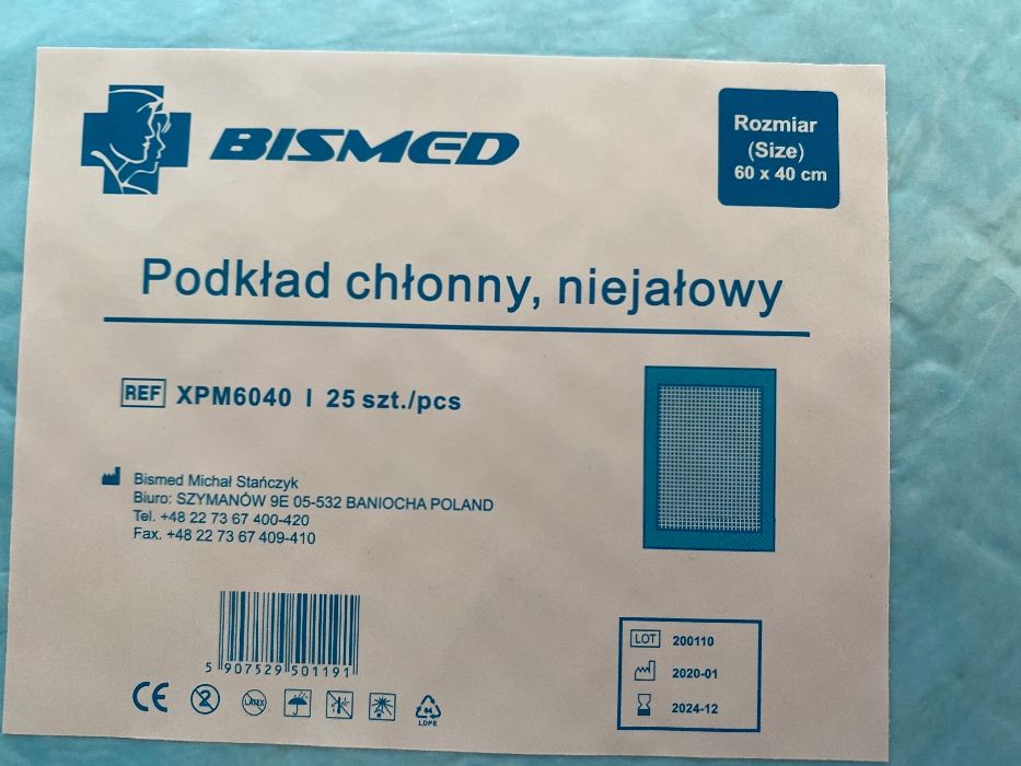 Podkład dla dzieci seniorów psów kotów nieprzemakalny 25 szt 60x40 cm