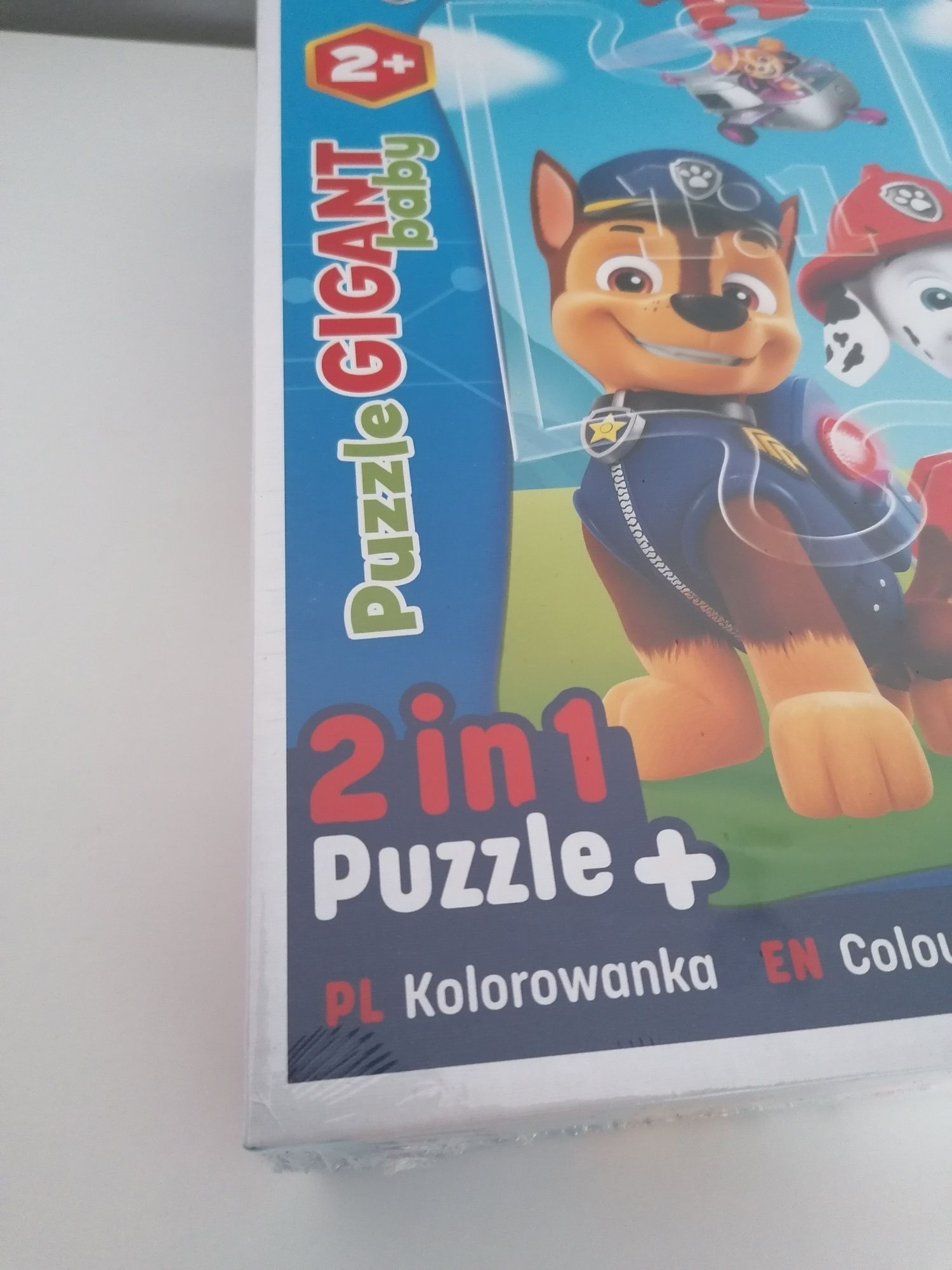 Nowe puzzle 2 w 1 kolorowanka Psi Patrol Trefl