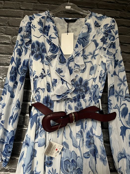 Sukienka falbanki midi Zara r M