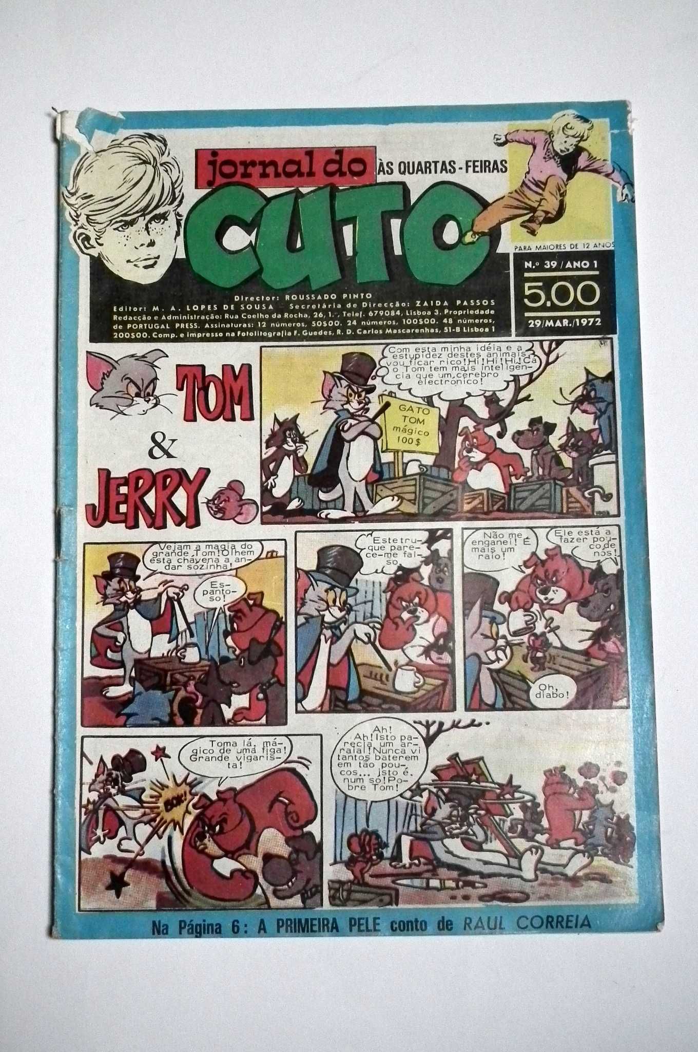 Revistas de BD Jornal do Cuto, n.º 35 e n.º 39, Ano 1. Envio grátis.